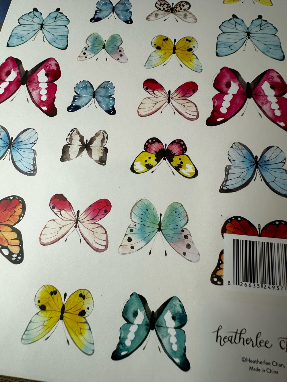 Butterfly Pattern Storage Box Set - White with Multi-Color Butterflies - Picture 9 of 16